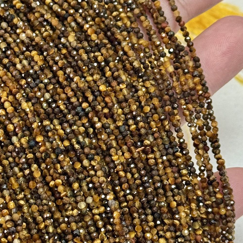 2mm natural stone round faceted beads for jewelry making 38cm/strand