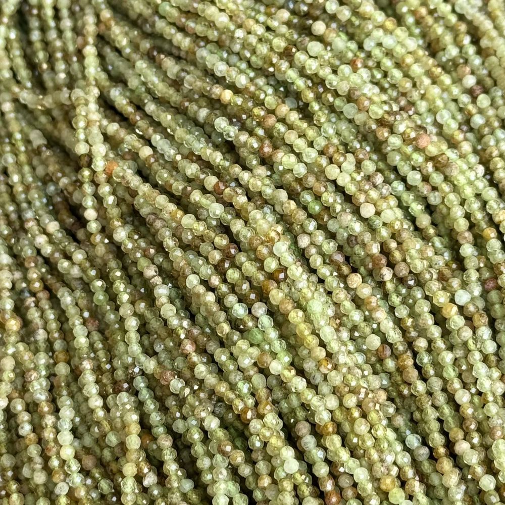 2mm natural stone round faceted beads for jewelry making 38cm/strand