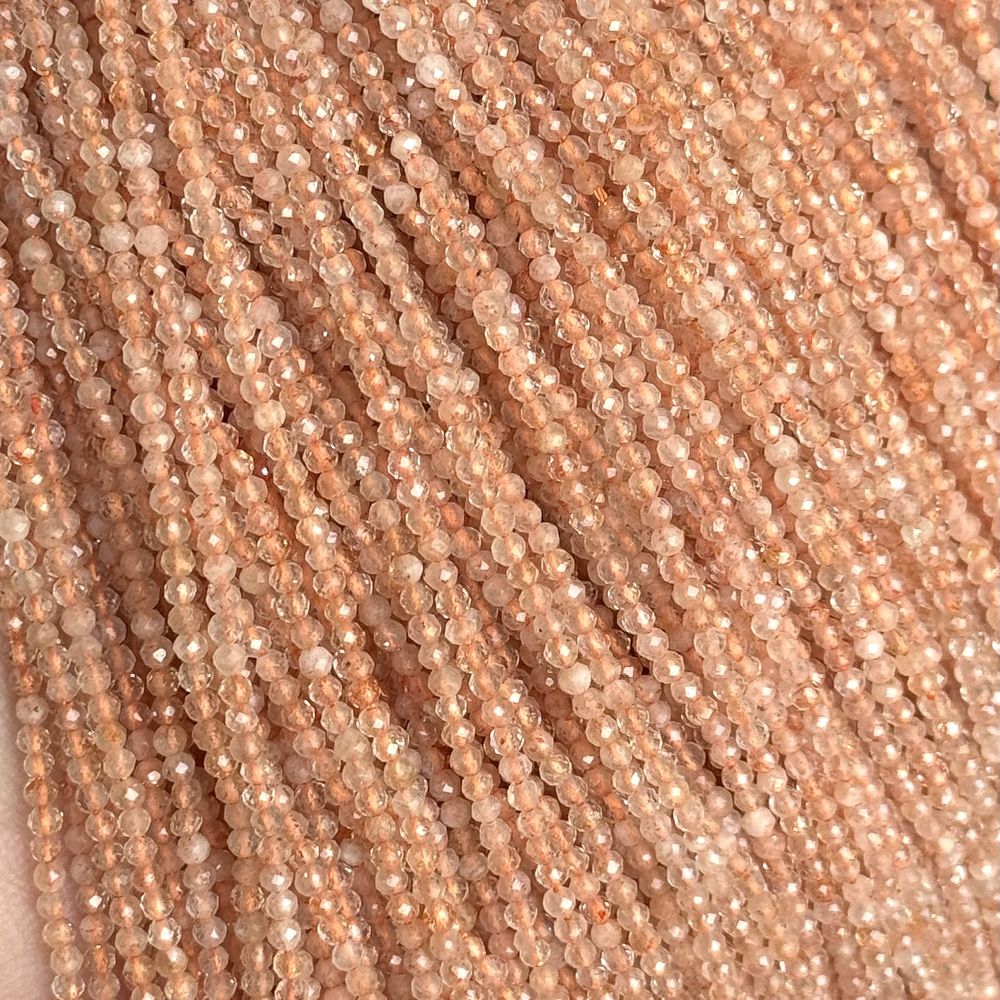 2mm natural stone round faceted beads for jewelry making 38cm/strand