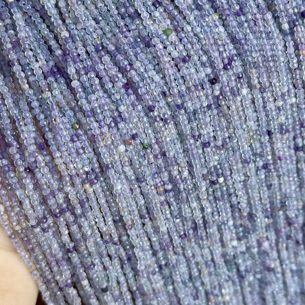 2mm natural stone round faceted beads for jewelry making 38cm/strand