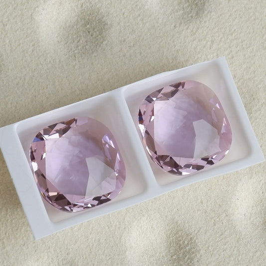 2pcs 14mm dongzhou diamond square faceted gemstone for jewelry making