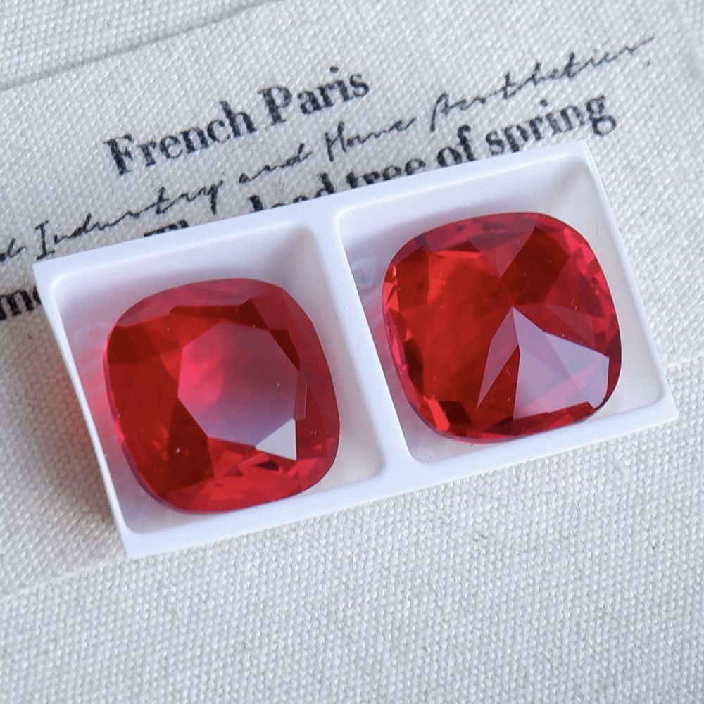 2pcs 14mm dongzhou diamond square faceted gemstone for jewelry making