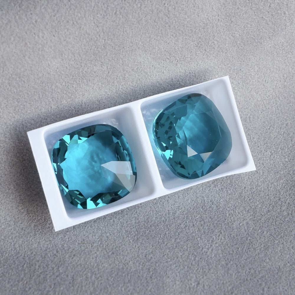 2pcs 14mm dongzhou diamond square faceted gemstone for jewelry making