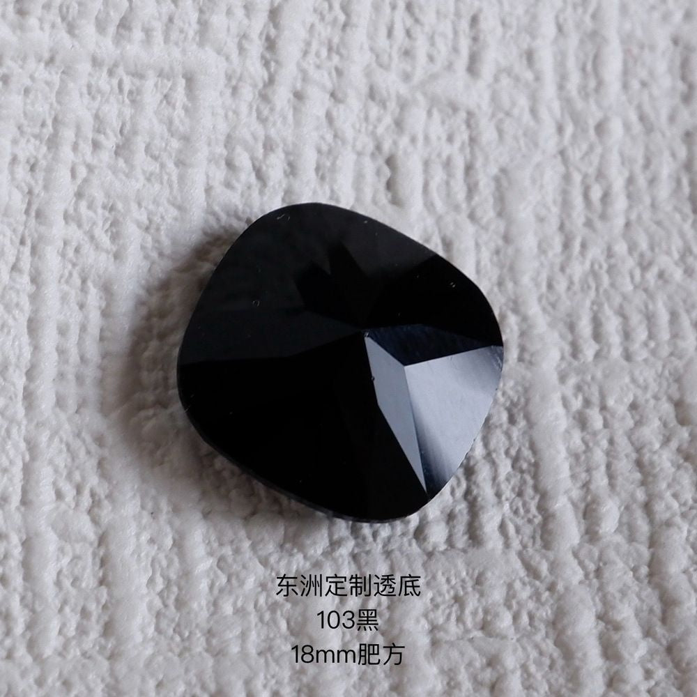 18mm dongzhou diamond square faceted gemstone for jewelry making