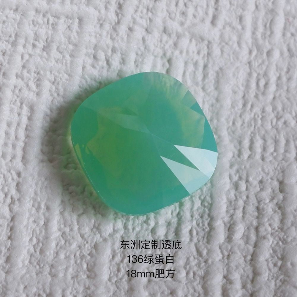 18mm dongzhou diamond square faceted gemstone for jewelry making