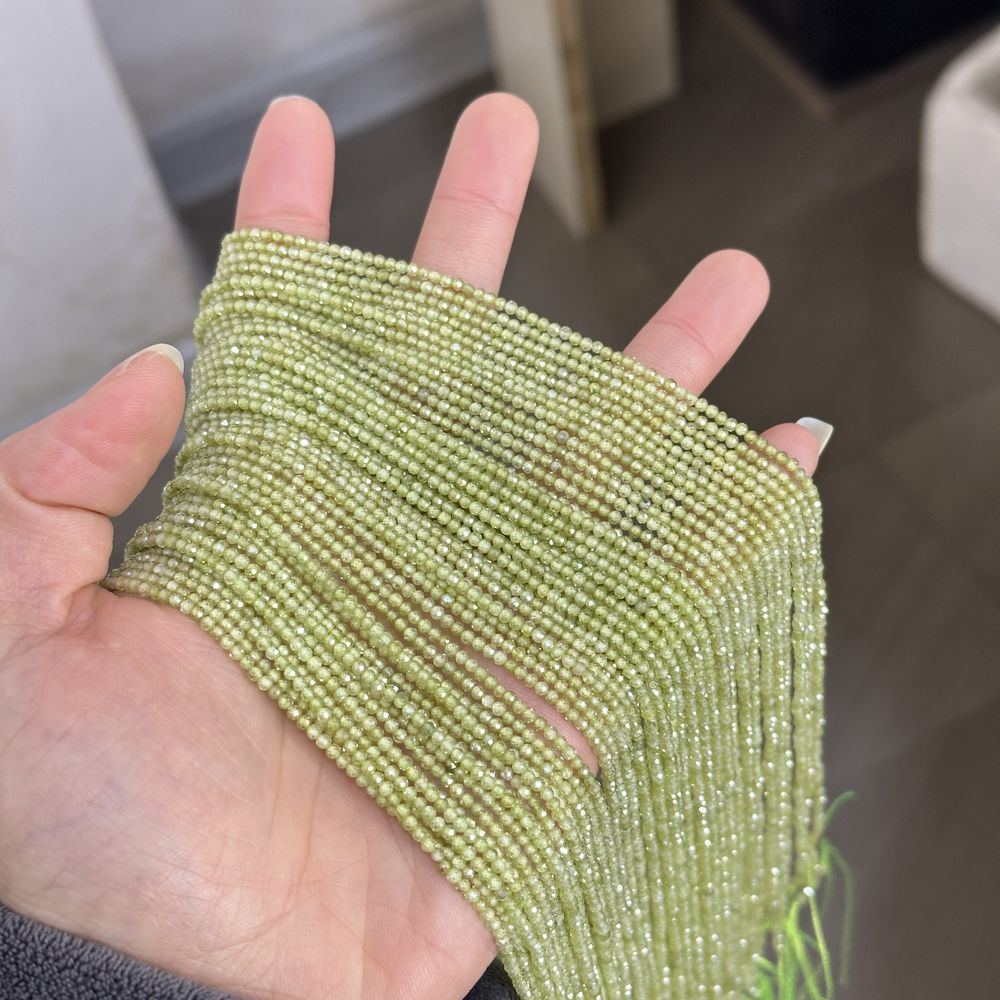 2mm round faceted zircon beads for shuttle tatting frivolite jewelry making