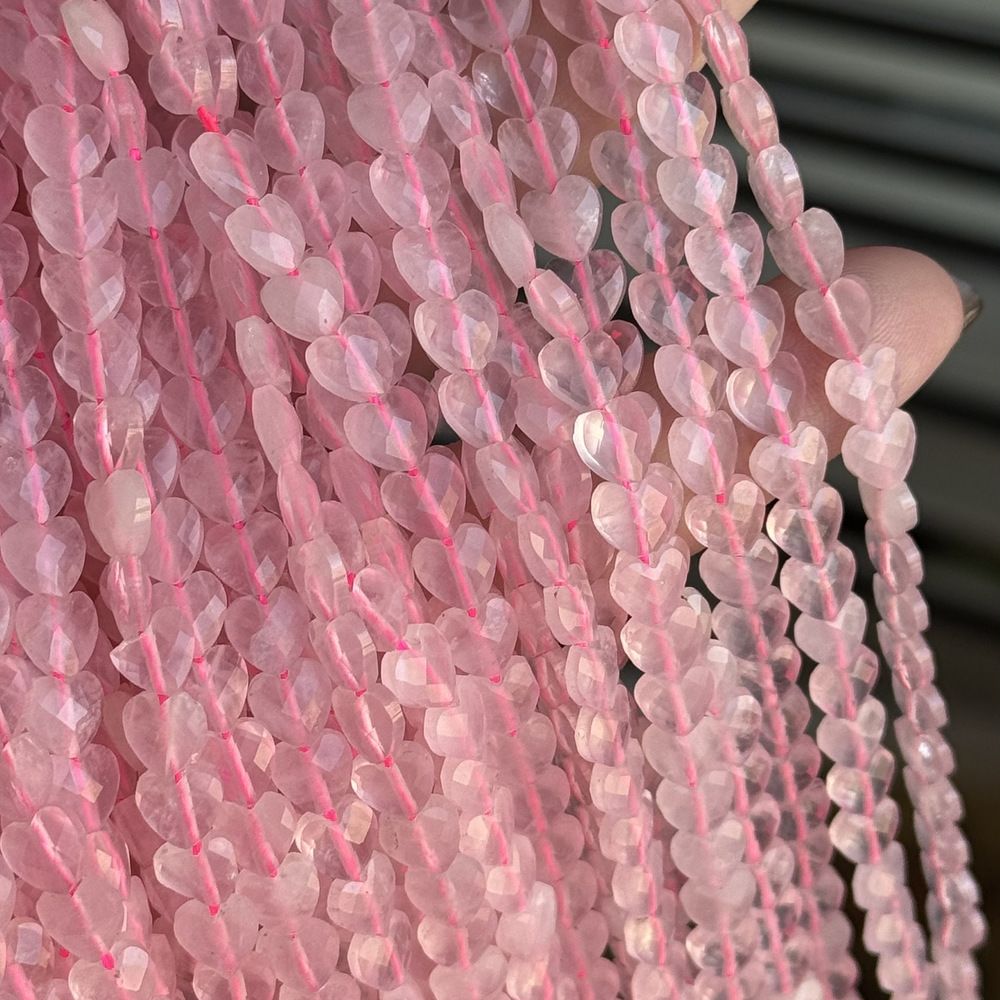 6mm natural stone faceted heart gemstone for jewelry making