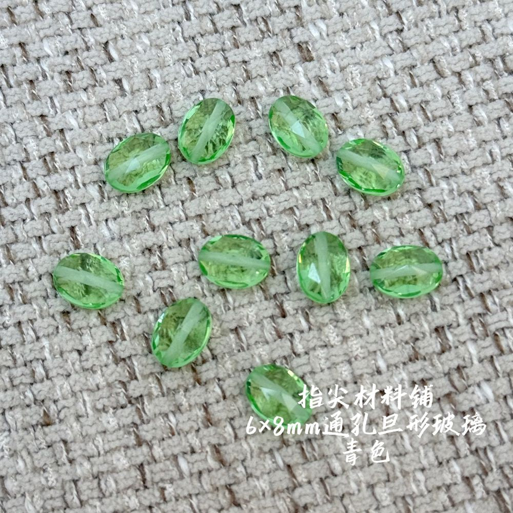 10pcs 6*8mm glass beads for jewelry making