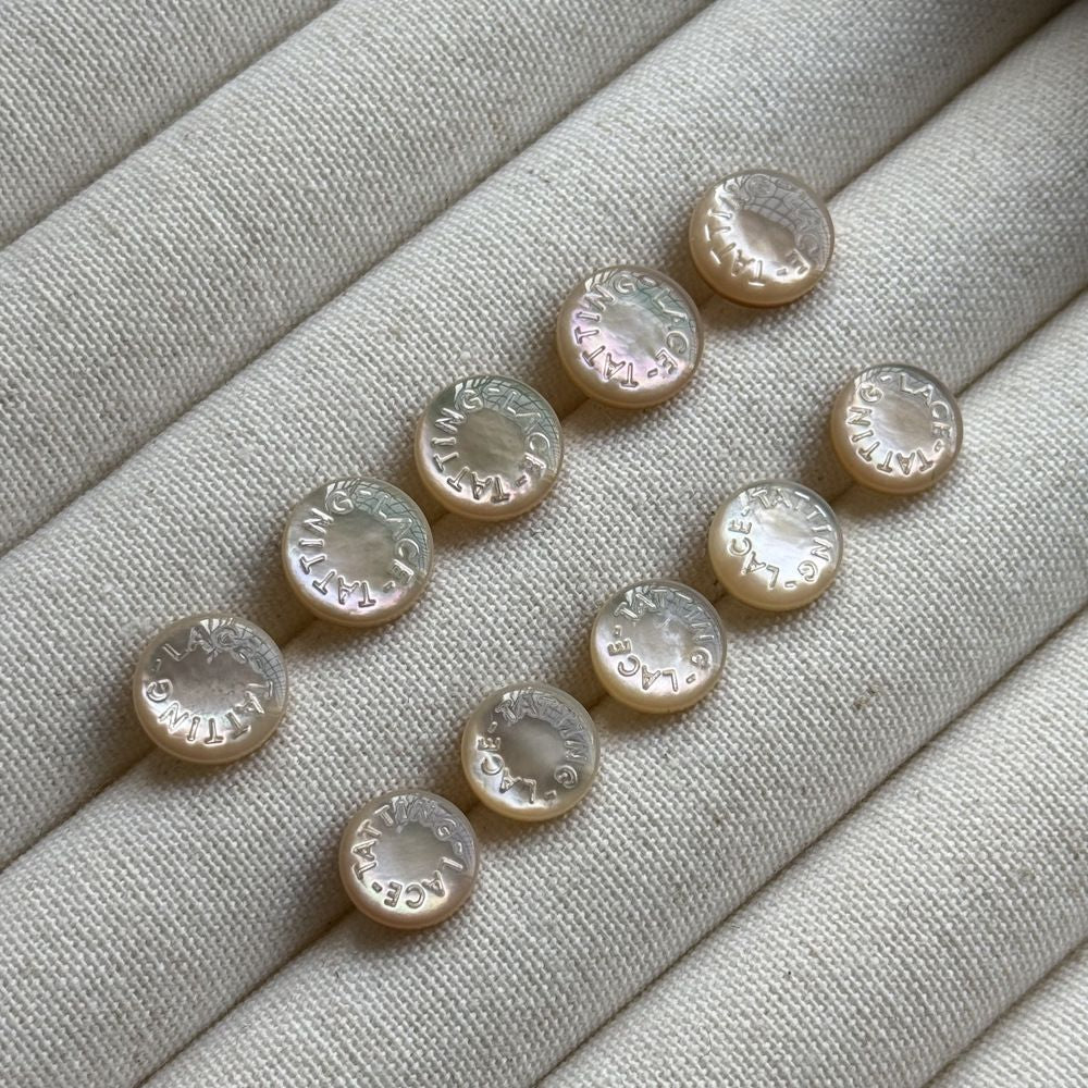 3pcs 10mm White butterfly shell buttons for diy jewelry making