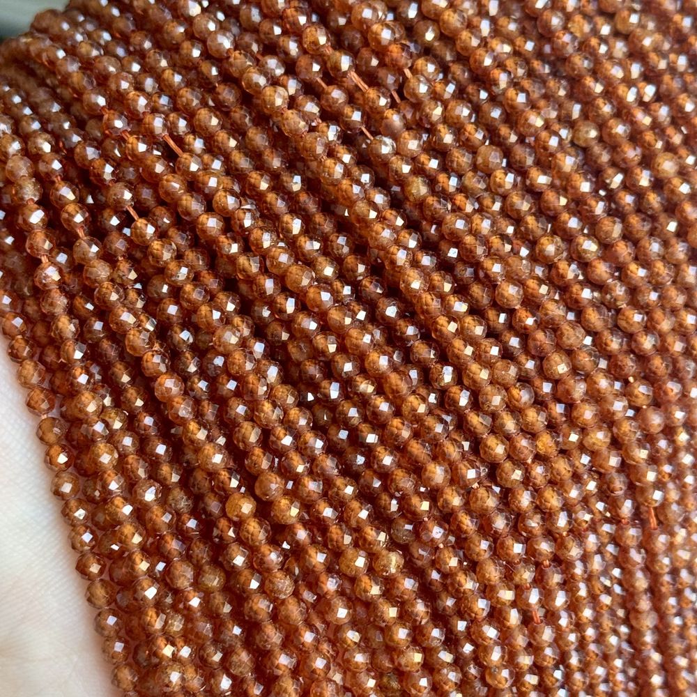 3mm natural stone beads round faceted gemstone beads 39cm/strand