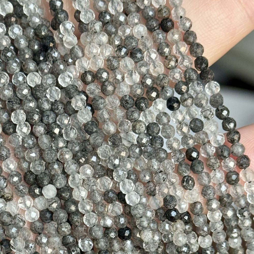 3mm natural stone beads round faceted gemstone beads 39cm/strand