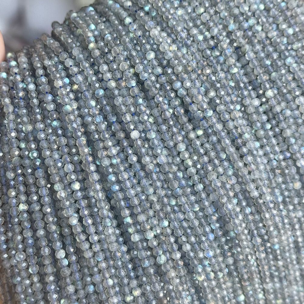 3mm natural stone beads round faceted gemstone beads 39cm/strand