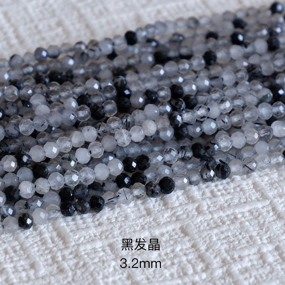 3mm natural stone beads round faceted gemstone beads 39cm/strand