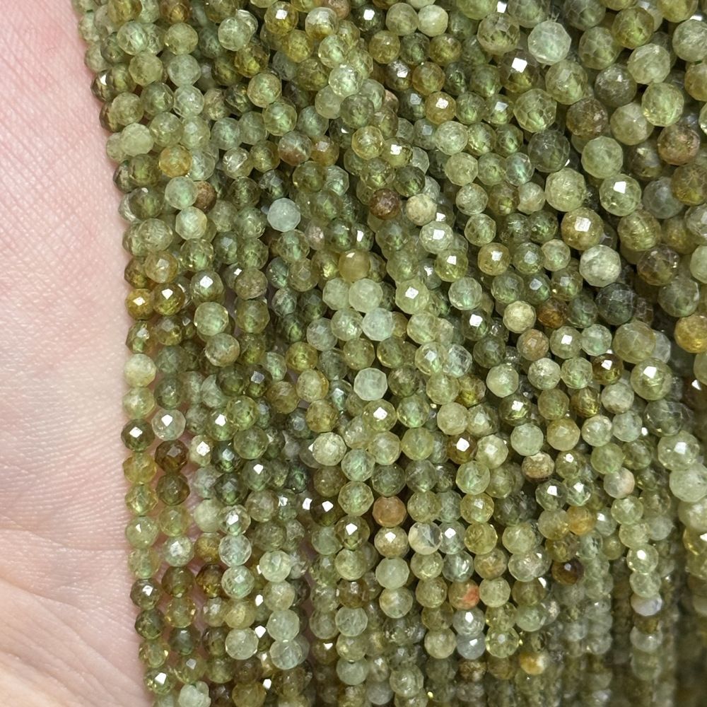 3mm natural stone beads round faceted gemstone beads 39cm/strand