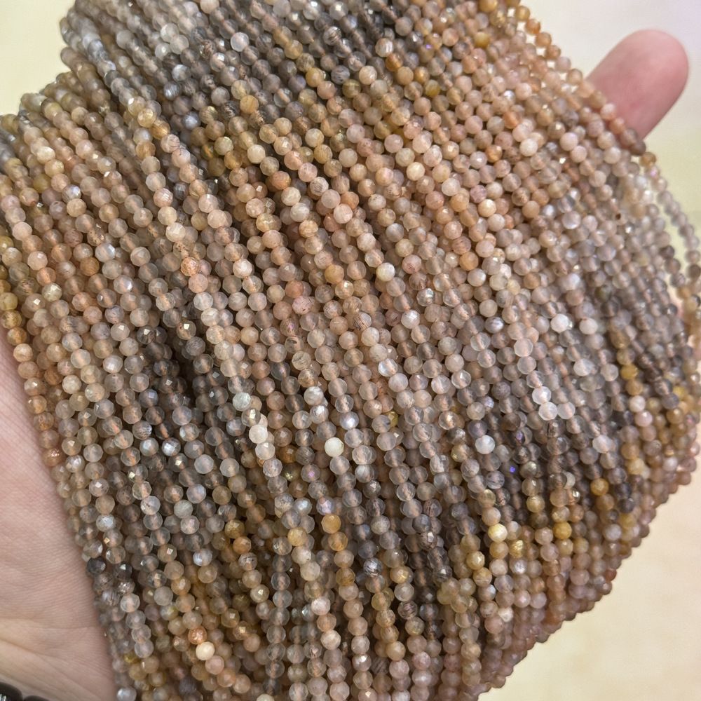 3mm natural stone beads round faceted gemstone beads 39cm/strand