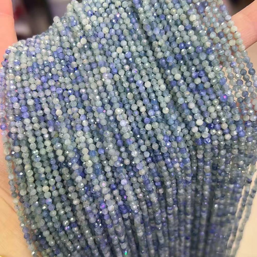 3mm natural stone beads round faceted gemstone beads 39cm/strand