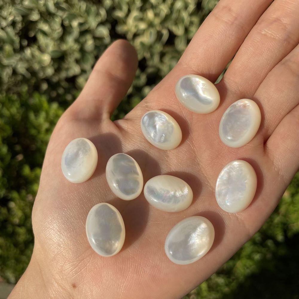 White butterfly shell for jewelry making