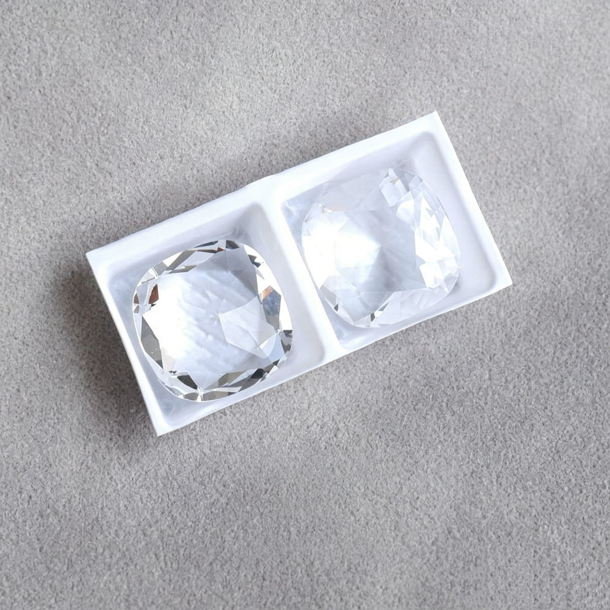 2pcs 14mm dongzhou diamond square faceted gemstone for jewelry making
