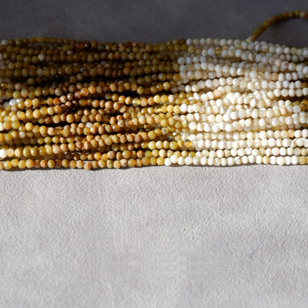2mm natural stone round faceted beads for jewelry making 38cm/strand