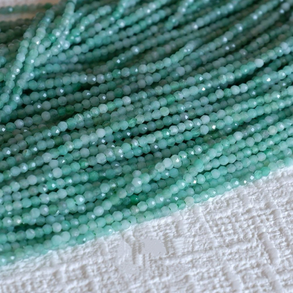 2mm natural stone round faceted beads for jewelry making 38cm/strand