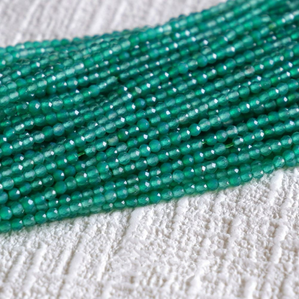 2mm natural stone round faceted beads for jewelry making 38cm/strand