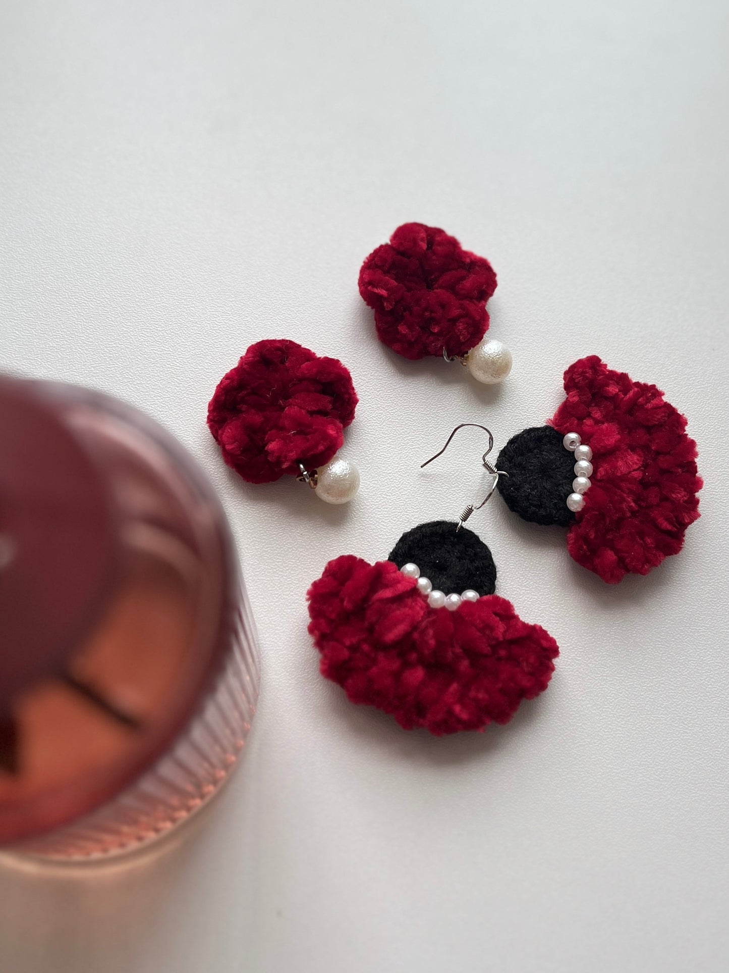 Handmade crochet earrings with s925 hooks