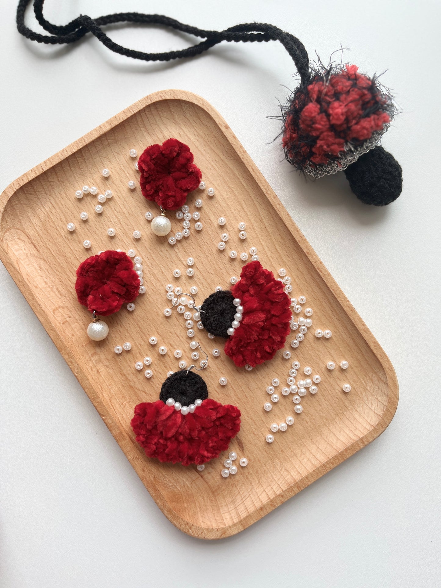 Handmade crochet earrings with s925 hooks