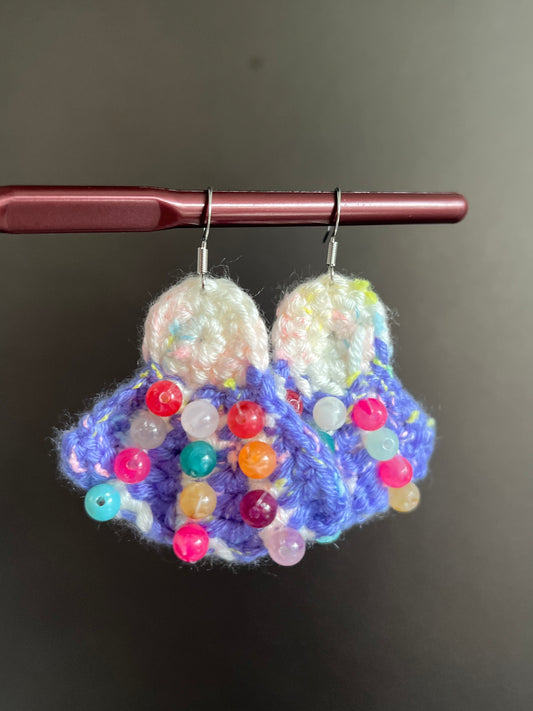 Handmade crochet earrings with s925 hooks