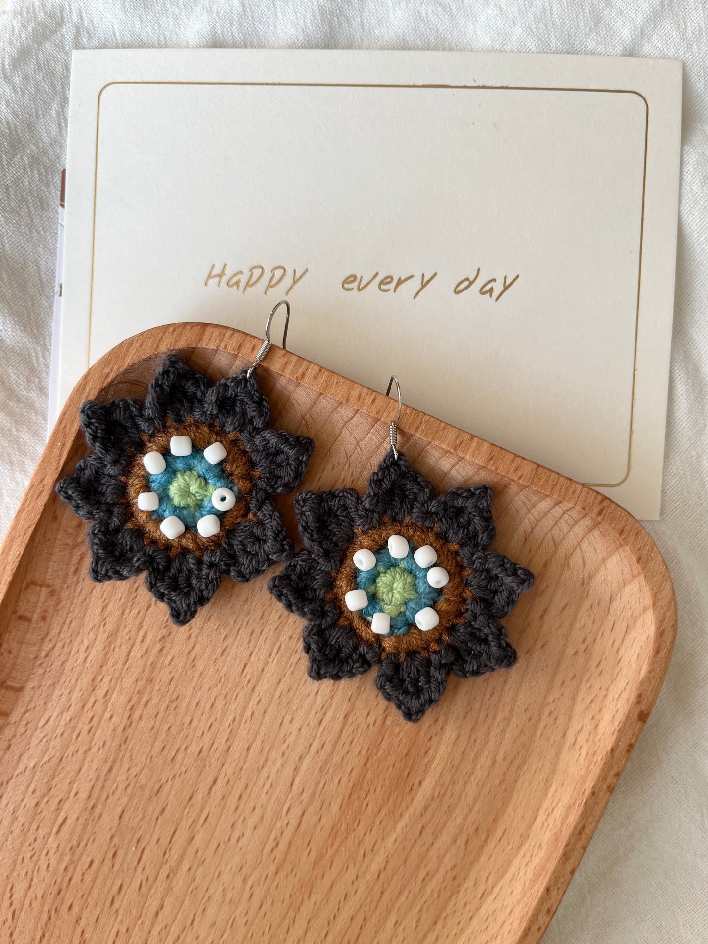 Handmade crochet earrings with s925 hooks