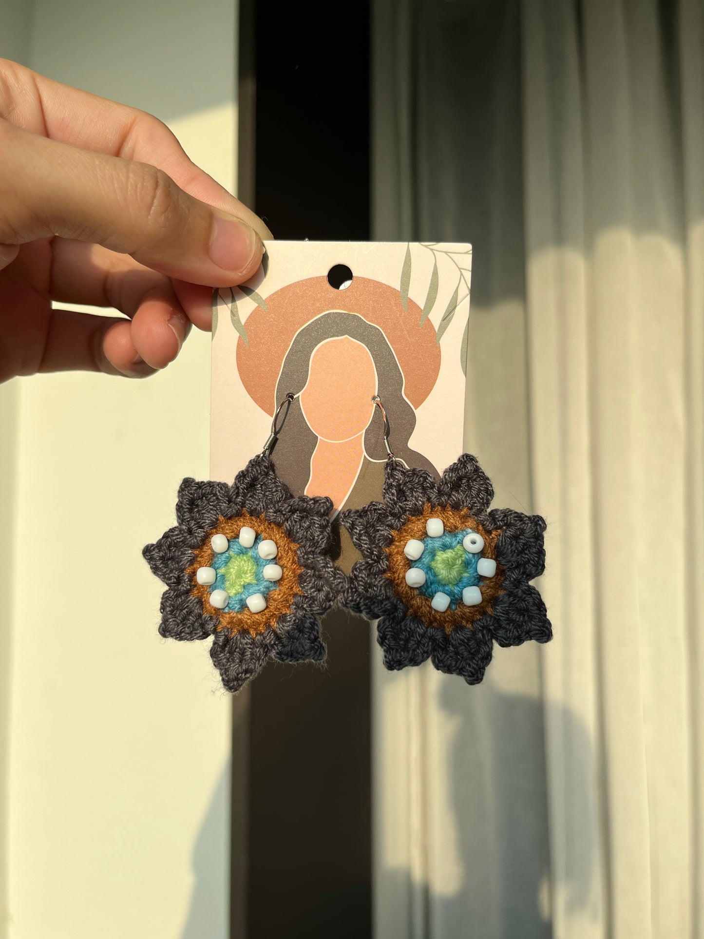 Handmade crochet earrings with s925 hooks