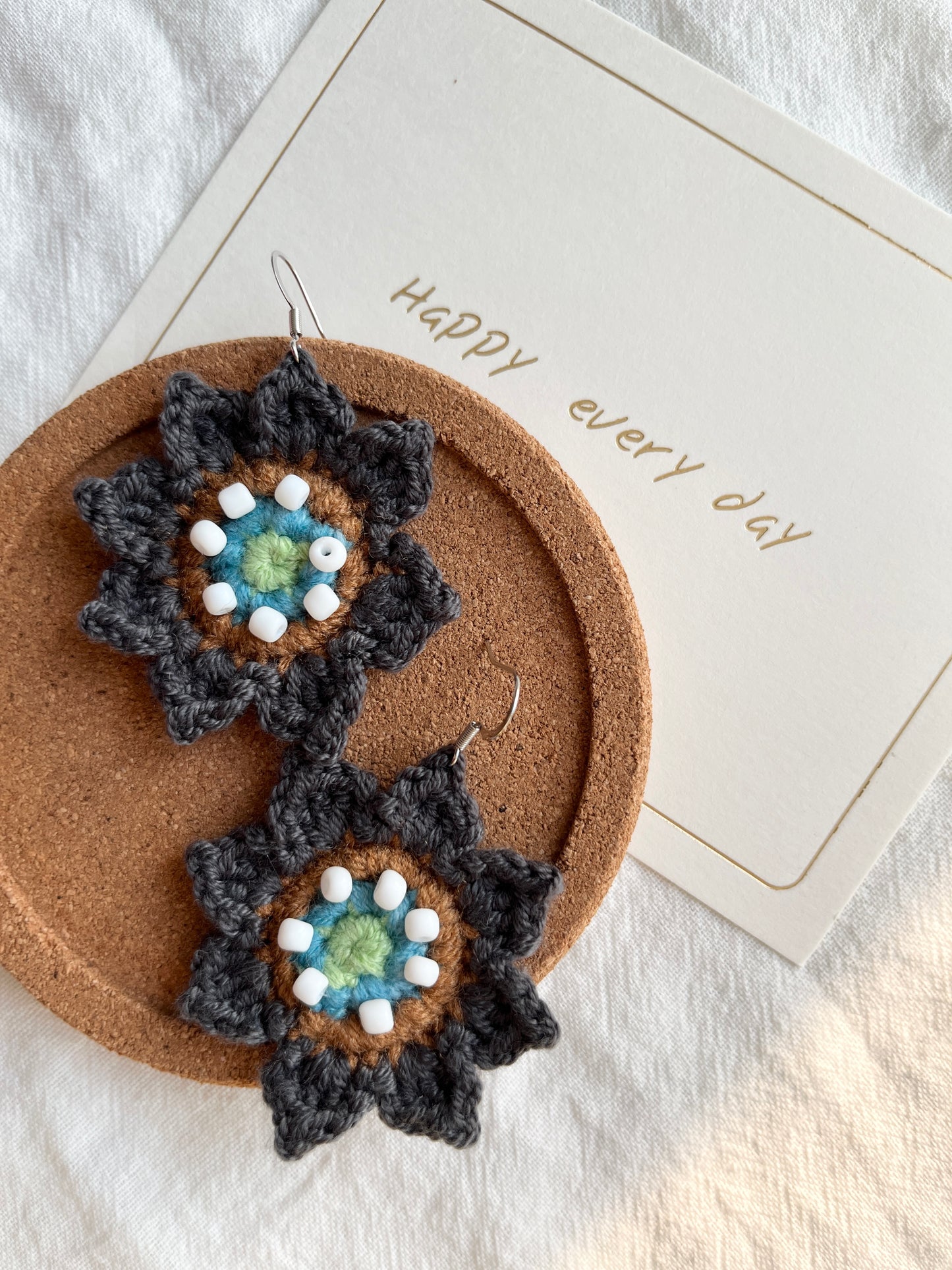 Handmade crochet earrings with s925 hooks