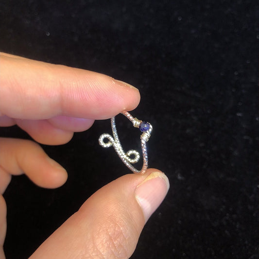 Handmade wirewrapping beaded ring