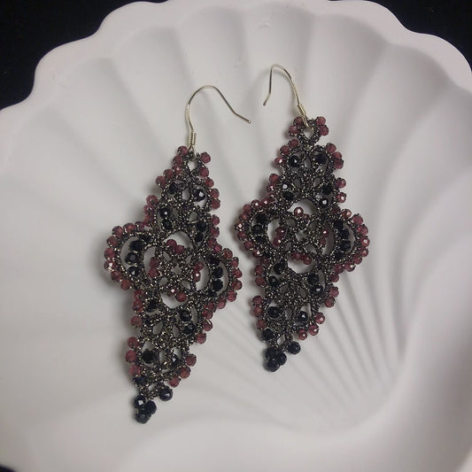 Handmade tattings beaded earrings