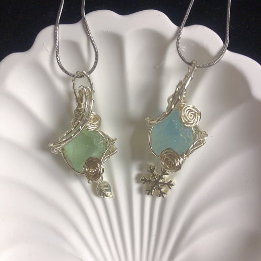 Handmade rock crystal stone pendant natural aquamarine green fluorite gemstone necklace
