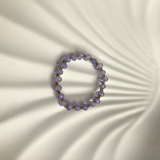 Handmade zircon beaded ring