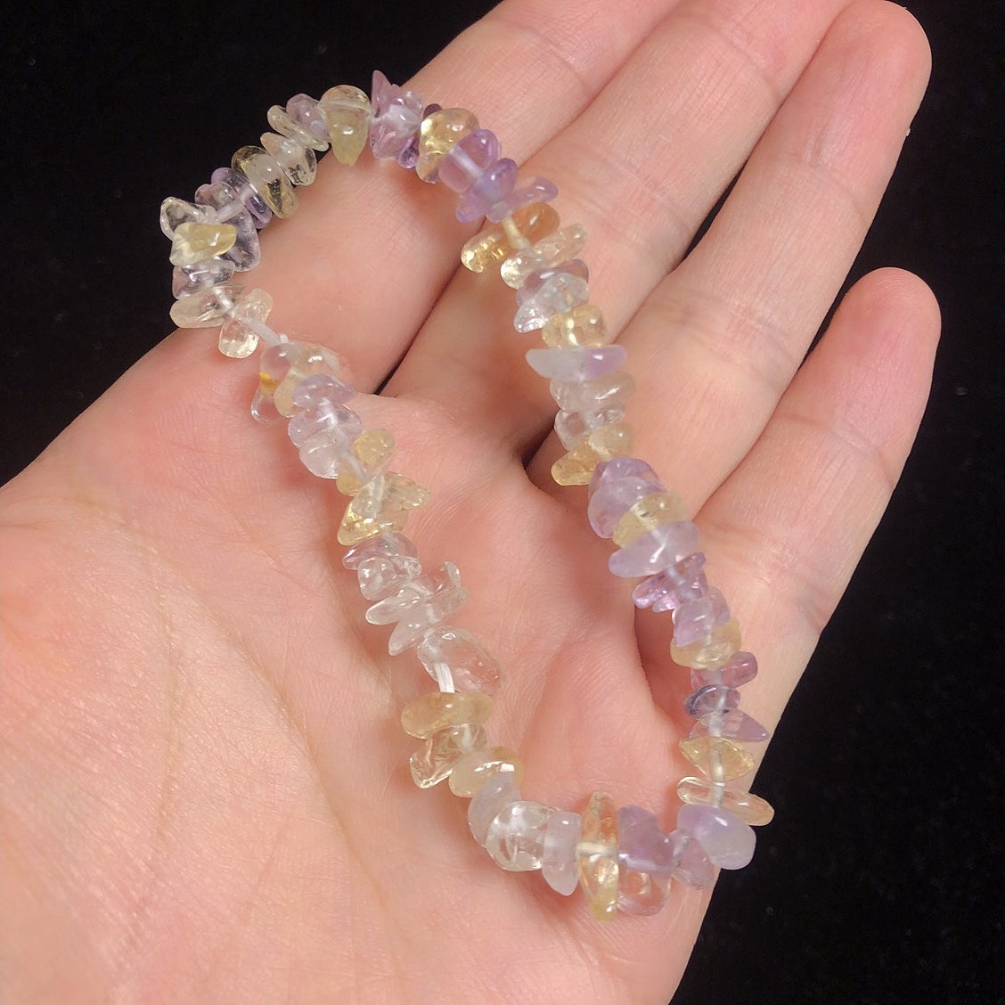 Handmade rock crystal stone bracelet natural rough crystals gemstone bracelets
