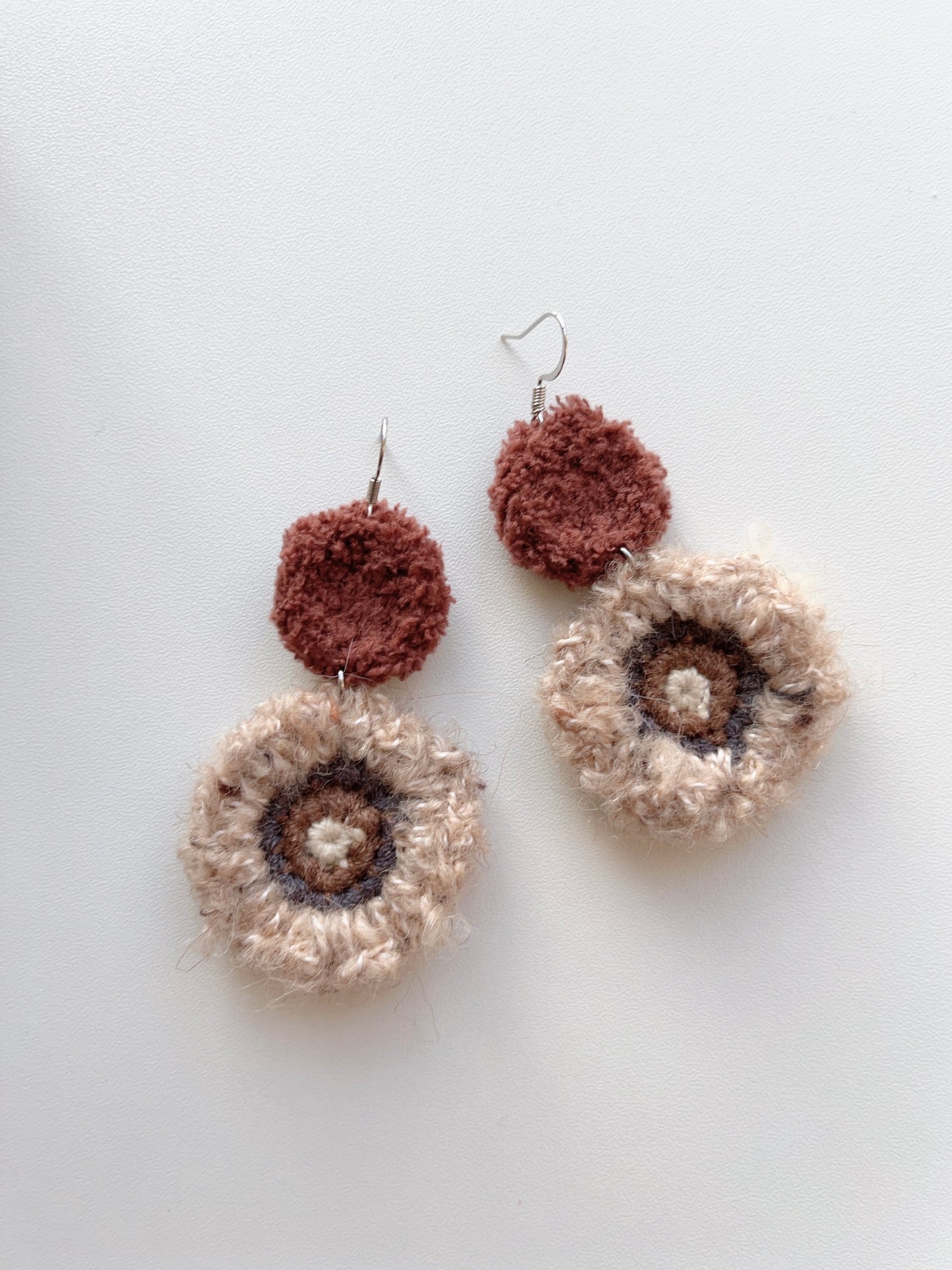 Handmade crochet earrings with s925 hooks