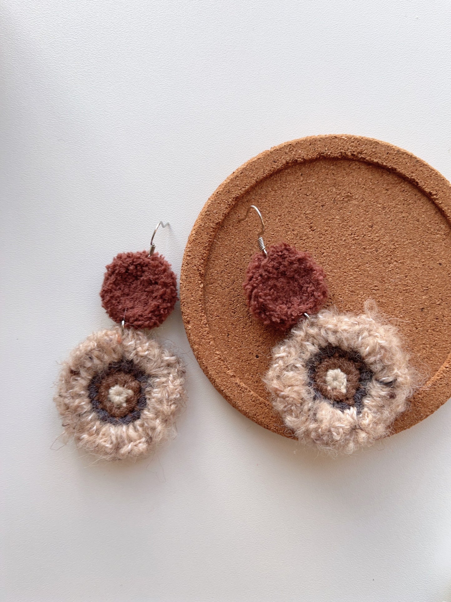 Handmade crochet earrings with s925 hooks